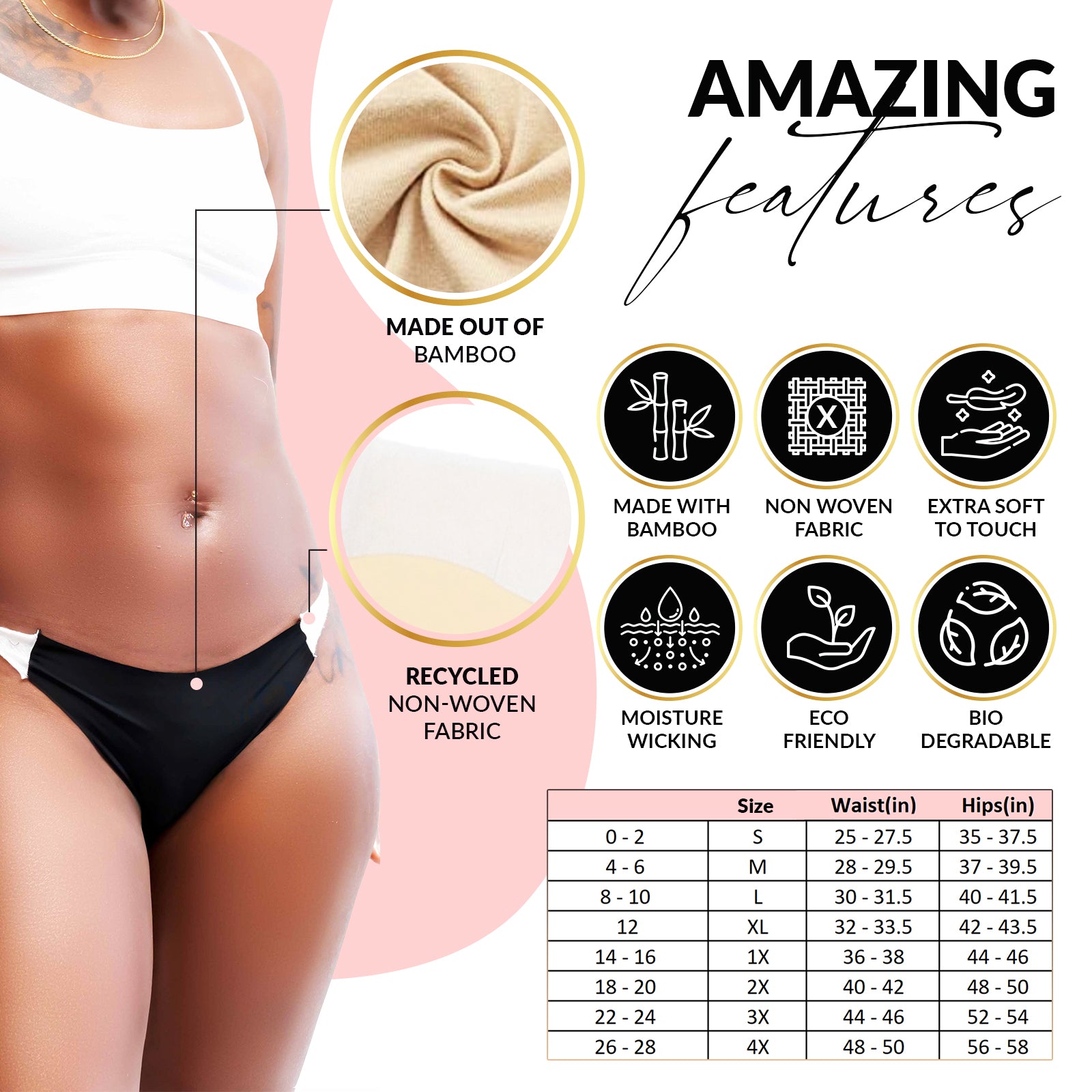 Bikinis - Pearl (4 Pack) - Panties on the go